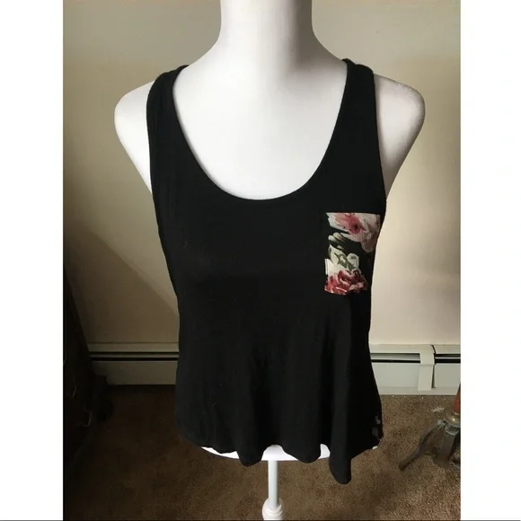 Zenana outfitters sheer floral racer back top Small - Picture 2 of 3